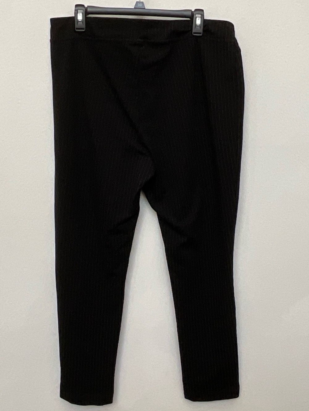 Calvin Klein Black, Grey Pinstripe Pull On Skinny Pants Size XL Work Career - Picture 4 of 5